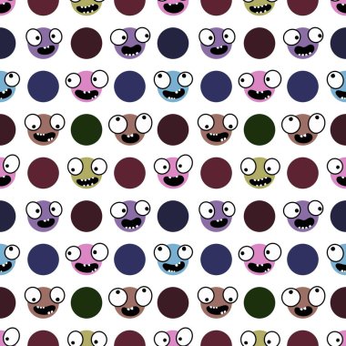 Çocuklar, tekstil, ambalaj, hediyeler, kartlar, çarşaflar ve ambalaj kağıtları için kusursuz uzaylı desenleri.