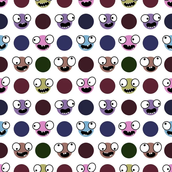 Kids seamless aliens monsters pattern for textiles and packaging and gifts and cards and linens and wrapping paper — Stock Photo, Image