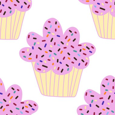 Kek kumaşlar, ambalajlar, çarşaflar, çocuklar ve ambalaj kağıtları ve mutfak için kusursuz çizgi film kalıpları.