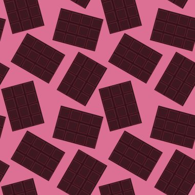 Kumaşlar, tekstil ve ambalajlar, hediyeler, kartlar, çarşaflar ve çocuklar için kusursuz çikolata deseni.