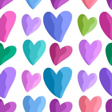 Kartpostallar, hediyeler ve kartpostallar için kalpleri olan kusursuz sevgililer günü desenleri. 