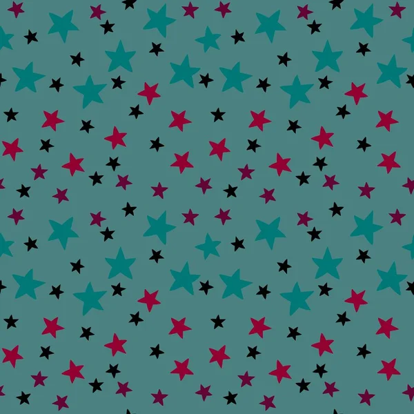 Crianças sem costura estrelas padrão para tecidos e têxteis e embalagens e presentes e papel de embrulho e hobbies — Fotografia de Stock