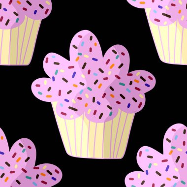 Kek kumaşlar, ambalajlar, çarşaflar, çocuklar ve ambalaj kağıtları ve mutfak için kusursuz çizgi film kalıpları.