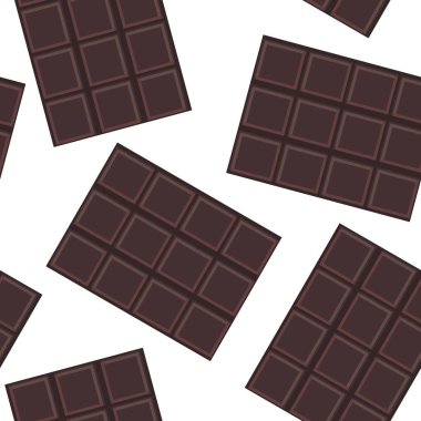 Kumaşlar, tekstil ve ambalajlar, hediyeler, kartlar, çarşaflar ve çocuklar için kusursuz çikolata deseni.