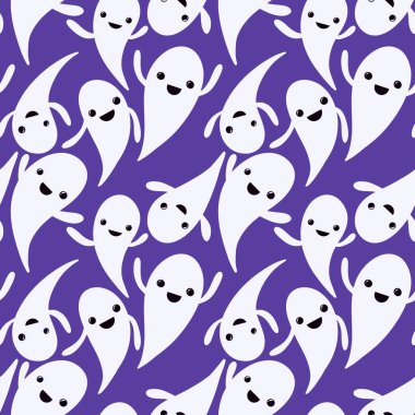 Duvar kağıtları, ambalajlar, hediyeler, kartlar, çarşaflar, çocuklar ve kumaşlar için kusursuz bir hayalet deseni.