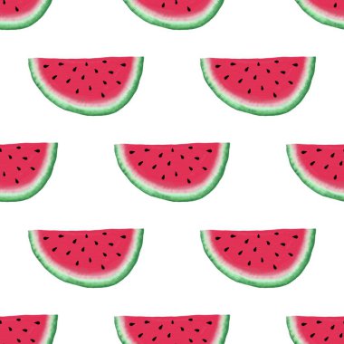 Kumaşlar, ambalajlar, hediyeler, çarşaflar, çocuklar ve ambalaj kağıtları için yaz meyvesiz karpuz deseni.