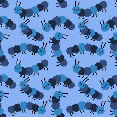 Kumaşlar, tekstil, ambalaj, hediyeler ve hobiler için kusursuz çizgi film çizimleri.