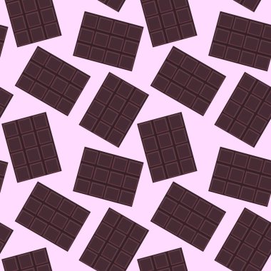 Kumaşlar, tekstil ve ambalajlar, hediyeler, kartlar, çarşaflar ve çocuklar için kusursuz çikolata deseni.