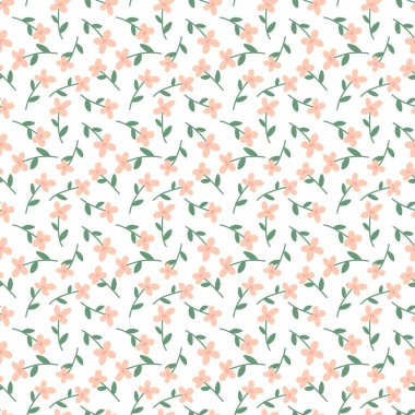 Kumaşlar, tekstil ve ambalajlar, hediyeler, kartlar, çarşaflar ve çocuklar için çiçeksiz çiçek deseni.