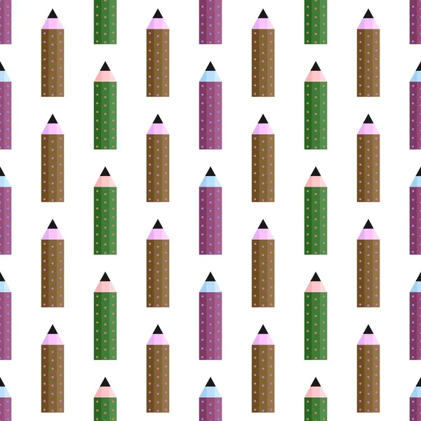 School kids seamless pencil pattern for wallpaper and fabrics and textiles and packaging and gifts and wrapping paper — Zdjęcie stockowe