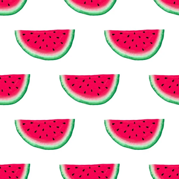 Summer fruit seamless watermelon pattern for fabrics and packaging and gifts and linens and kids and wrapping paper — Zdjęcie stockowe