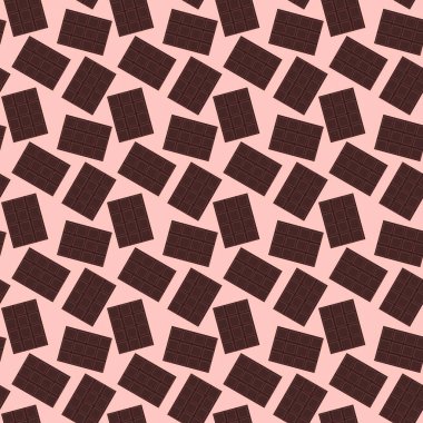 Kumaşlar, tekstil ve ambalajlar, hediyeler, kartlar, çarşaflar ve çocuklar için kusursuz çikolata deseni.