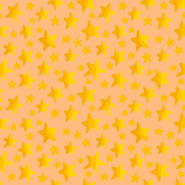 Çocuklar kumaşlar, tekstil ve ambalajlar, hediyeler, ambalaj kağıtları ve hobiler için kusursuz yıldız desenleri.