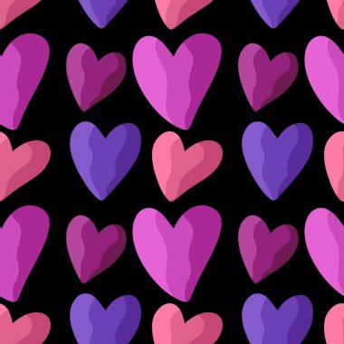 Kartpostallar, hediyeler ve kartpostallar için kalpleri olan kusursuz sevgililer günü desenleri. 