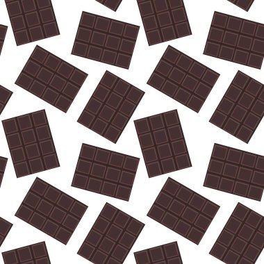 Kumaşlar, tekstil ve ambalajlar, hediyeler, kartlar, çarşaflar ve çocuklar için kusursuz çikolata deseni.