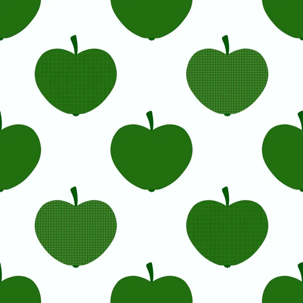 Jesienny bezszwowy wzór jabłek do tkanin i tekstyliów oraz opakowań — Zdjęcie stockowe