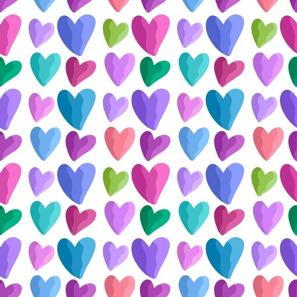 Kartpostallar, hediyeler ve kartpostallar için kalpleri olan kusursuz sevgililer günü desenleri. 