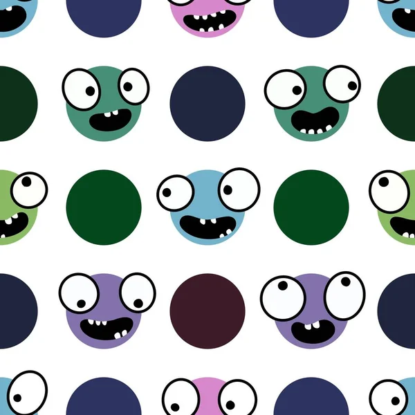 Kids seamless aliens monsters pattern for textiles and packaging and gifts and cards and linens and wrapping paper — Stock Photo, Image