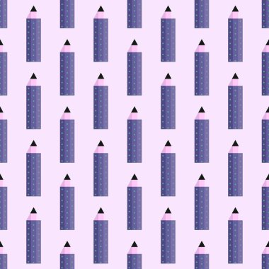 School kids seamless pencil pattern for wallpaper and fabrics and textiles and packaging and gifts and wrapping paper