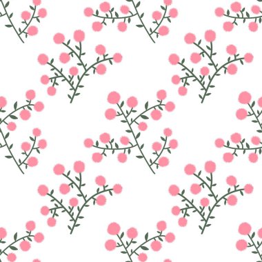 Kumaşlar, tekstil ve ambalajlar, hediyeler, kartlar, çarşaflar ve çocuklar için çiçeksiz çiçek deseni.