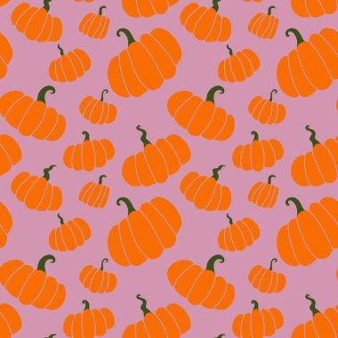 Halloween seamless cute pumpkins pattern for textiles and packaging and gifts and kids and wrapping paper