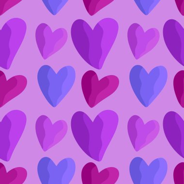 Kartpostallar, hediyeler ve kartpostallar için kalpleri olan kusursuz sevgililer günü desenleri. 