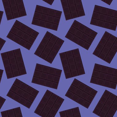 Kumaşlar, tekstil ve ambalajlar, hediyeler, kartlar, çarşaflar ve çocuklar için kusursuz çikolata deseni.