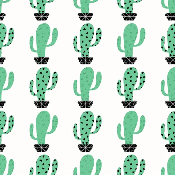 Modèle de cactus sans couture floral pour tissus et textiles et emballage et cadeaux et cartes et draps et enfants — Photo