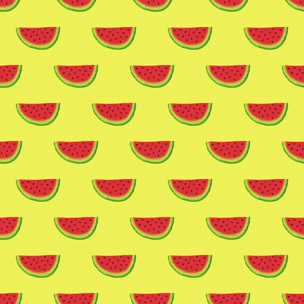 Summer fruit seamless watermelon pattern for fabrics and packaging and gifts and linens and kids and wrapping paper — Stock Photo, Image