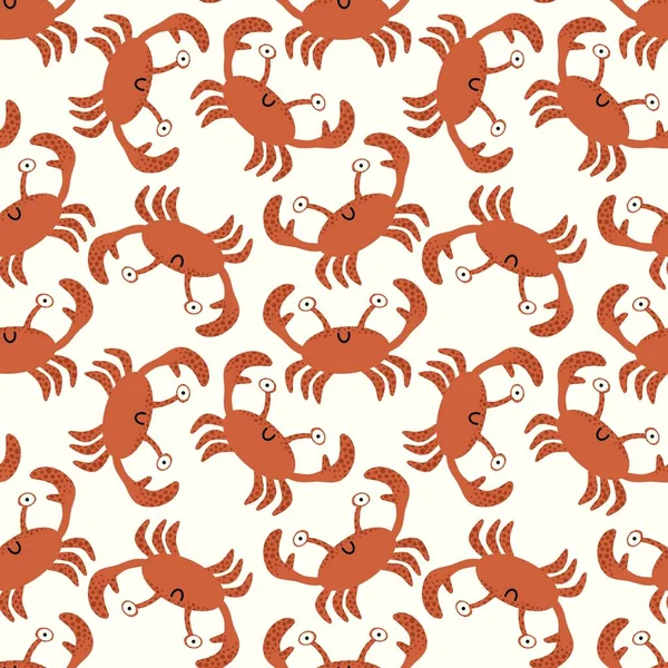 Yaz mevsiminde kumaşlar, tekstil ve ambalajlar, hediyeler, kartlar ve çarşaflar için dikişsiz yengeç deseni 