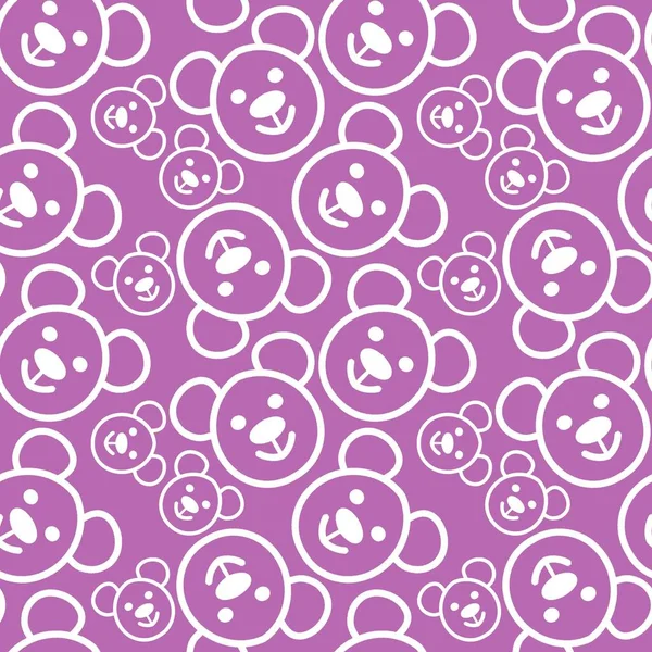 Kids seamless bears pattern for fabrics and textiles and packaging and gifts and cards and linens and wrapping paper — Zdjęcie stockowe