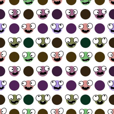 Çocuklar, tekstil, ambalaj, hediyeler, kartlar, çarşaflar ve ambalaj kağıtları için kusursuz uzaylı desenleri.