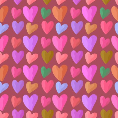 Kartpostallar, hediyeler ve kartpostallar için kalpleri olan kusursuz sevgililer günü desenleri. 