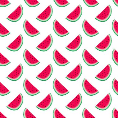 Kumaşlar, ambalajlar, hediyeler, çarşaflar, çocuklar ve ambalaj kağıtları için yaz meyvesiz karpuz deseni.
