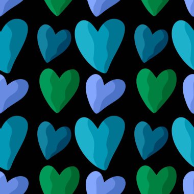 Kartpostallar, hediyeler ve kartpostallar için kalpleri olan kusursuz sevgililer günü desenleri. 