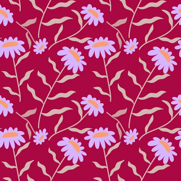 Blommor sömlös blomma mönster för tyger och textilier och förpackningar och presenter och kort och sängkläder och barn — Stockfoto