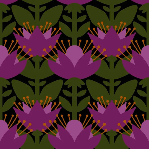 Simple floral seamless geometric flowers pattern for textiles and packaging and linens and kids and wrapping paper — Foto Stock