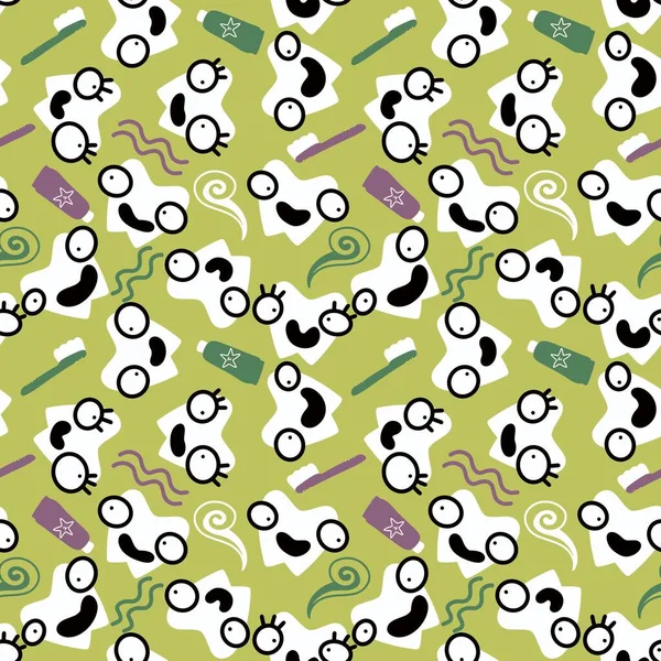Kids doctors seamless tooth pattern for textiles and packaging and gifts and linens and wrapping paper — Stock fotografie