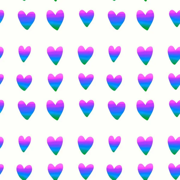 Seamless valentines pattern with hearts for postcard and gifts and cards — Stock Photo, Image