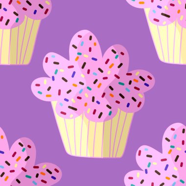 Kek kumaşlar, ambalajlar, çarşaflar, çocuklar ve ambalaj kağıtları ve mutfak için kusursuz çizgi film kalıpları.