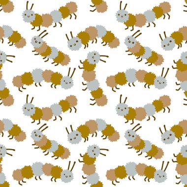 Kumaşlar, tekstil, ambalaj, hediyeler ve hobiler için kusursuz çizgi film çizimleri.