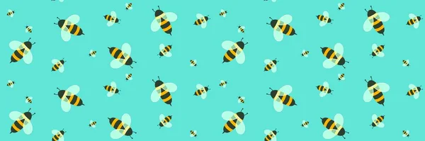 Motivo ape senza cuciture per bambini per tessuti e imballaggi e regali e carte e lenzuola e carta da imballaggio — Foto Stock