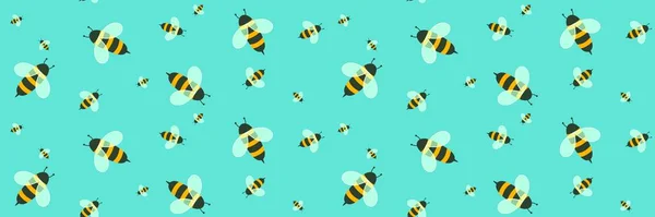 Kids seamless bee pattern for fabrics and packaging and gifts and cards and linens and wrapping paper — Stockfoto