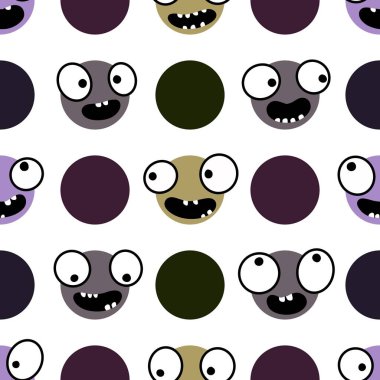 Çocuklar, tekstil, ambalaj, hediyeler, kartlar, çarşaflar ve ambalaj kağıtları için kusursuz uzaylı desenleri.