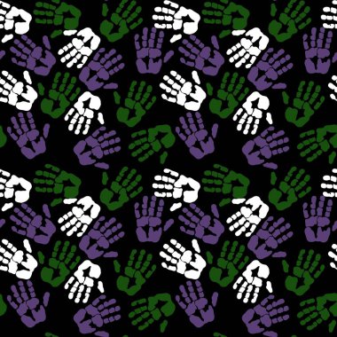 Çocuklar kumaşlar, ambalajlar, hediyeler, kartlar, çarşaflar ve ambalaj kağıtları için kusursuz el izi kalıpları.