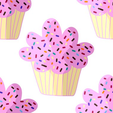 Kek kumaşlar, ambalajlar, çarşaflar, çocuklar ve ambalaj kağıtları ve mutfak için kusursuz çizgi film kalıpları.