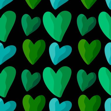 Kartpostallar, hediyeler ve kartpostallar için kalpleri olan kusursuz sevgililer günü desenleri. 