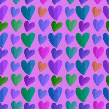 Kartpostallar, hediyeler ve kartpostallar için kalpleri olan kusursuz sevgililer günü desenleri. 