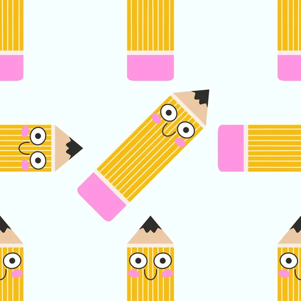 School pencil seamless kids pattern for textiles and packaging and gifts and linens and wrapping paper and hobbies