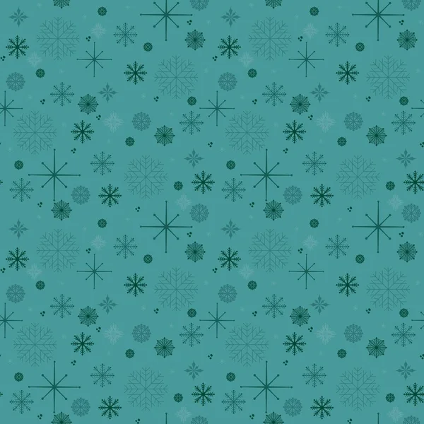 Безшовний візерунок зі сніжинками на синьому фоні для упаковки та тканин — стокове фото